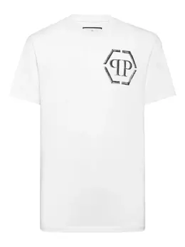 Philipp Plein: Белая футболка  Hexagon