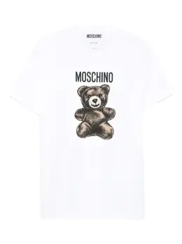 Moschino: Белая футболка 