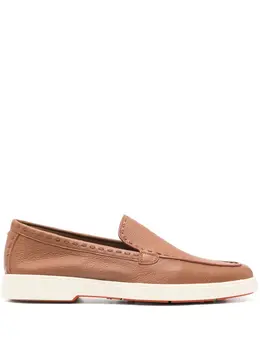 Santoni: Коричневые лоферы 