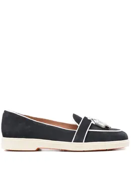 Santoni: Синие лоферы 