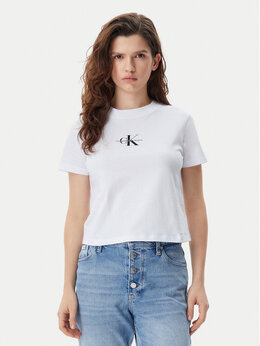 Calvin Klein Jeans: Белая футболка 