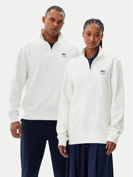Lacoste: Белая толстовка 
