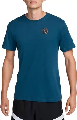 Nike: Голубая футболка  Dri FIT