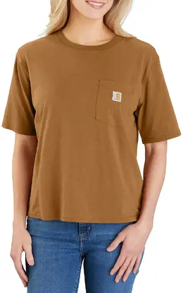 Carhartt: Коричневая футболка 