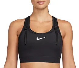 Nike: Чёрный бюстгальтер  Swoosh