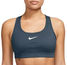 Nike: Синий бюстгальтер  Swoosh