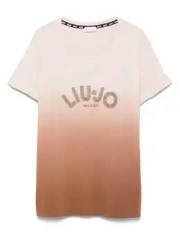 LIU JO: Футболка со стразами 