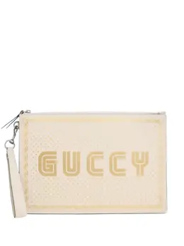 Gucci Pre-Owned: Белый клатч 