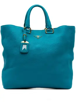 Prada Pre-Owned: Голубая сумка-шоппер 