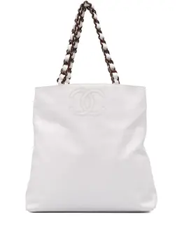 CHANEL Pre-Owned: Белая сумка-шоппер 