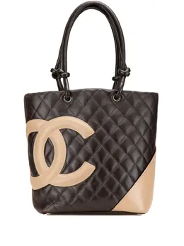 CHANEL Pre-Owned: Коричневая сумка-шоппер 