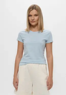 Armani Exchange: Голубая футболка 