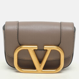 Valentino: Бежевая сумка  SuperVee