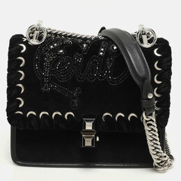 Fendi: Чёрная сумка  Kan I