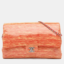 Chanel: Оранжевый клатч 