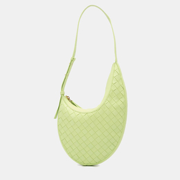 Bottega Veneta: Зелёная сумка  Intrecciato