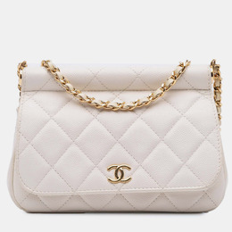 Chanel: Белый клатч 