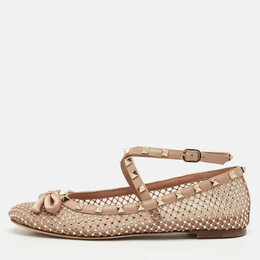 Valentino: Бежевые балетки  Rockstud