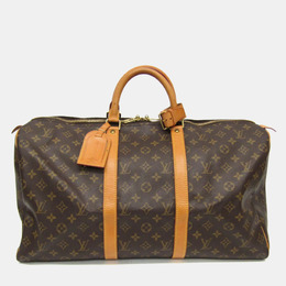 Louis Vuitton: Коричневая сумка  Keepall 50