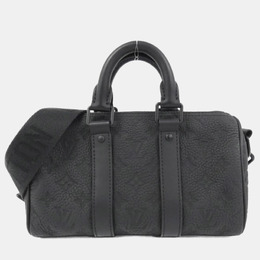 Louis Vuitton: Чёрная сумка  Keepall