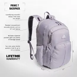 Adidas: Серебристый рюкзак 