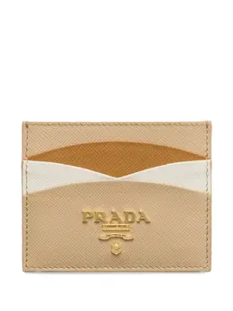 Prada: Бежевый картхолдер 
