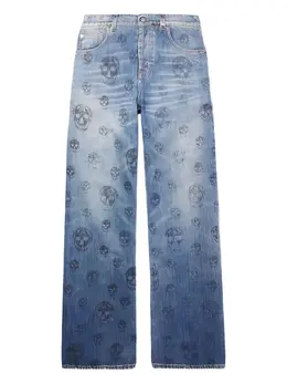 Alexander McQueen: Джинсы  Skull с принтом