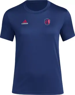 Adidas: Синяя футболка 