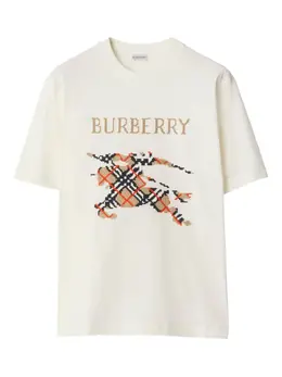 Burberry: Светлая футболка 