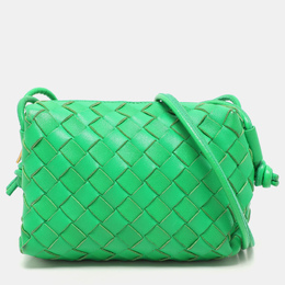 Bottega Veneta: Зелёная сумка  Intrecciato