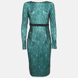 Class by Roberto Cavalli: Зелёное платье 