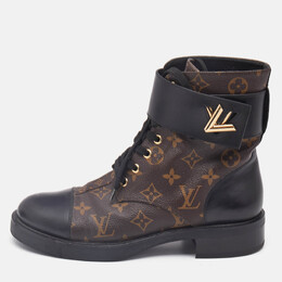 Louis Vuitton: Коричневые ботинки 