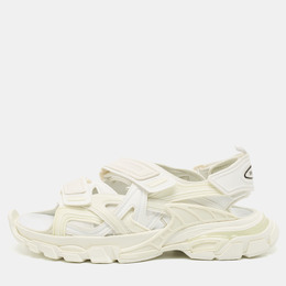 Balenciaga: Белые сандалии  Track