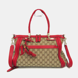 Gucci: Бежевая сумка  GG