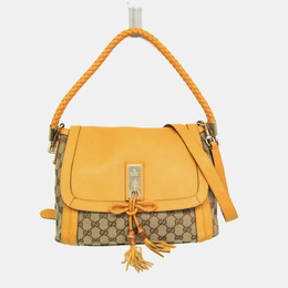 Gucci: Бежевая сумка  GG