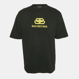Balenciaga: Чёрная футболка  Crew