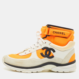 Chanel: Оранжевые кроссовки 