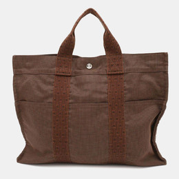 Hermes: Коричневая сумка-шоппер 