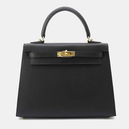 Hermes: Чёрная сумка  Kelly 25