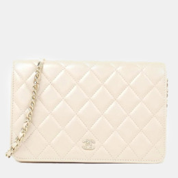 Chanel: Бежевый кошелёк 