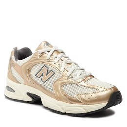 New Balance: Бежевые кроссовки 