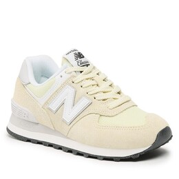 New Balance: Жёлтые кроссовки 