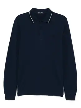 Fred Perry: Синее поло  Twin Tipped