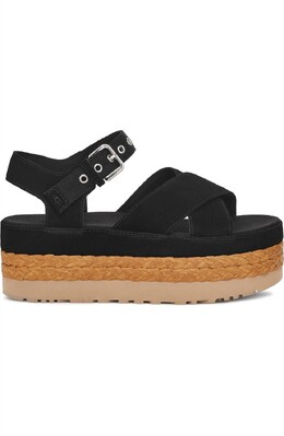 UGG: Чёрные сандалии 