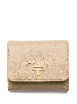 Prada: Бежевый кошелёк 