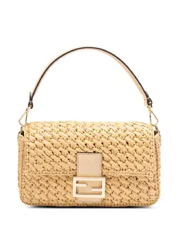 Fendi: Бежевая сумка через плечо 