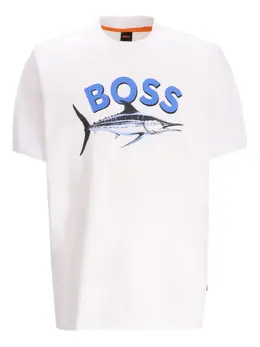 BOSS: Футболка с принтом 