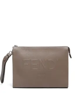 Fendi Pre-Owned: Коричневый клатч 