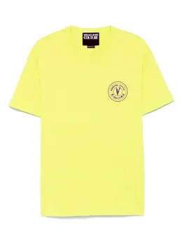 Versace Jeans Couture: Зелёная футболка 