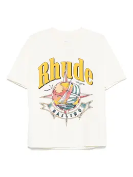 RHUDE: Белая футболка 